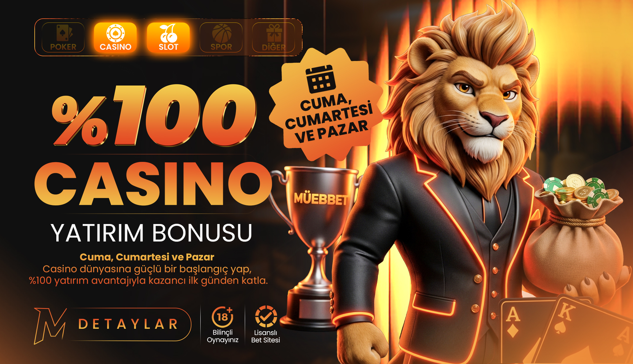 Müebbet yüzde 100 casino yatırım bonusu