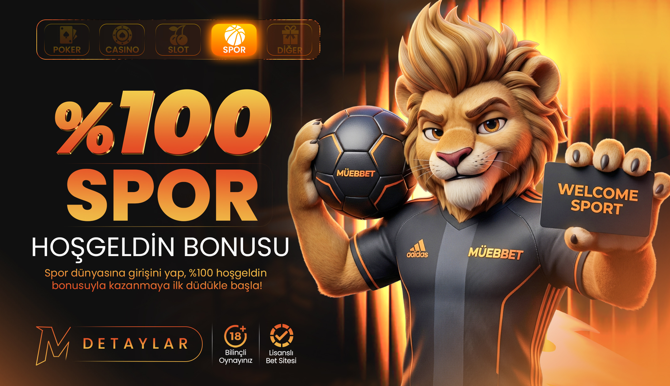 Müebbet yüzde 100 spor hoş geldin bonusu
